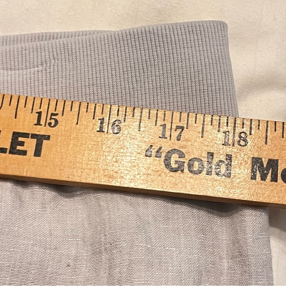 J. Jill Love Linen Elastic Waistband Pull-up Wide Leg Pants 100% Linen Taupe 1X - Picture 7 of 9